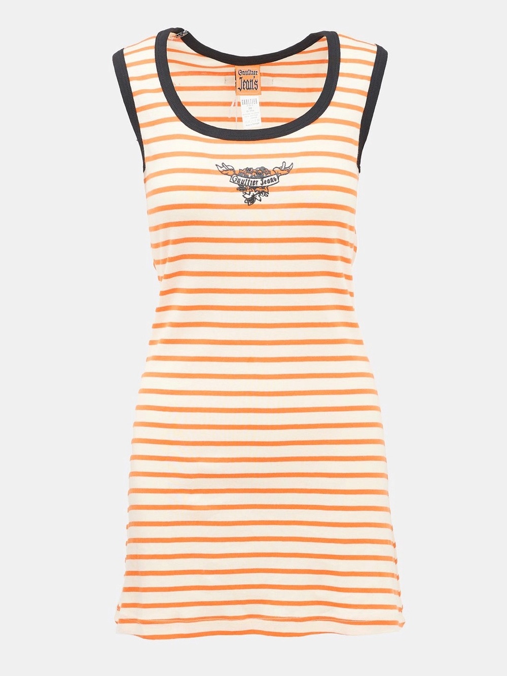 90s Gaultier Jeans Stripe Tank Dress - Medium